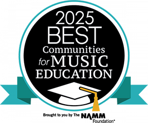 2025 Best Communities for Music Education. Brought to you by the NAMM Foundation